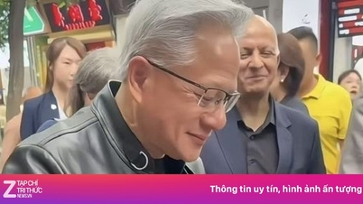 Dyrektor generalny firmy Nvidia je makaron z pastą fasolową na środku ulicy w Pekinie.