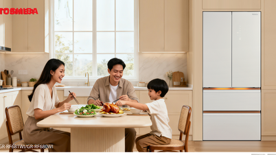 Toshiba lance la série JAPANDi de réfrigérateurs Kumo, créant ainsi une « station de recharge » pour la maison.