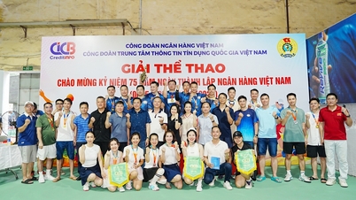 Spannender Sportwettbewerb zur Feier des 75. Jahrestages der Gründung der Bank von Vietnam.