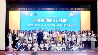 Chương trình “Bồi dưỡng kỹ năng thuyết trình, MC và tư duy phản biện” cho sinh viên Khoa Kinh tế và Du lịch, Trường Đại học Thủ đô Hà Nội