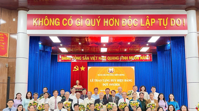 The Party Committees of Dien Hong Ward and Quy Nhon Dong Ward awarded Party Badges to 34 Party members.