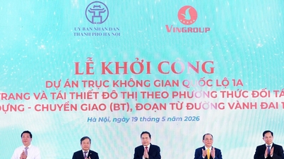 លោក ត្រឹន ថាញ់ ម៉ាន់ ប្រធានរដ្ឋសភា បានអញ្ជើញចូលរួមពិធីបើកការដ្ឋានសាងសង់គម្រោងពង្រីកផ្លូវជាតិលេខ 1A ពីផ្លូវក្រវ៉ាត់ក្រុងលេខ 1 ដល់ផ្លូវប្រសព្វកូវហ្គី។
