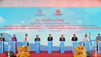 [Photo] National Assembly Chairman Tran Thanh Man attends the groundbreaking ceremony for the National Highway 1A spatial axis project.