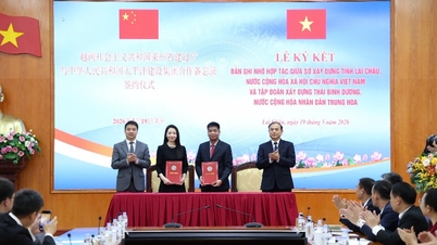 Het departement Bouw van Lai Chau tekent een samenwerkingsovereenkomst met Pacific Construction Group (China).