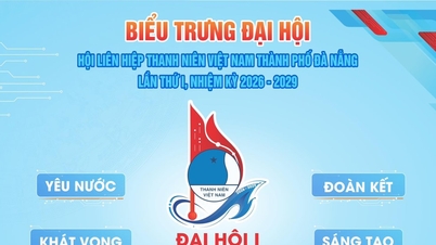 Tillkännagivande av emblemet för delegatkongressen för Da Nang City Youth Union.
