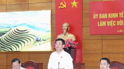 O vice-presidente da Assembleia Nacional, Nguyen Hong Dien, trabalha com o Comitê Popular da província de Lao Cai.