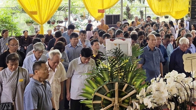 Una multitud de personas despidió a la venerable monja Thich Dam Chinh en la pagoda de Tieu Son.