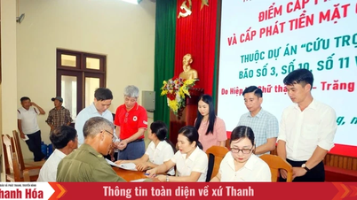 Hội Chữ thập đỏ cấp phát tiền mặt hỗ trợ người dân bị ảnh hưởng thiên tai