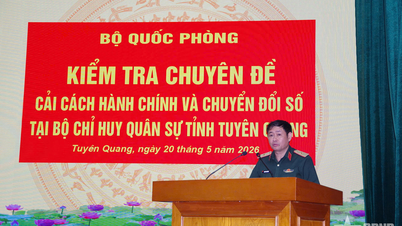 ក្រសួងការពារជាតិ៖ ការត្រួតពិនិត្យជំនាញស្តីពីកំណែទម្រង់រដ្ឋបាល និងការផ្លាស់ប្តូរឌីជីថល នៅបញ្ជាការដ្ឋានយោធាខេត្ត Tuyen Quang។