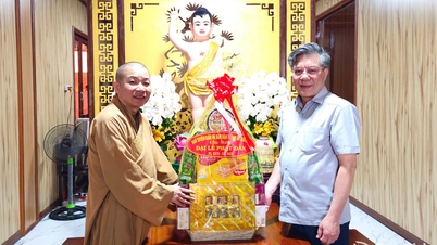 Ketua Jabatan Propaganda dan Mobilisasi Besar-besaran Jawatankuasa Parti Bandar, Duong Minh Dung, telah melawat dan mengucapkan tahniah sempena Hari Keputeraan Buddha.
