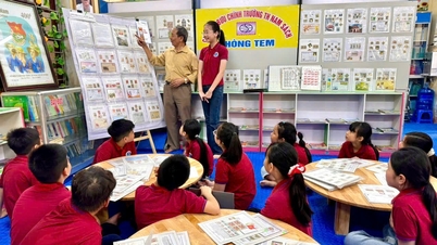 Sekolah Rendah Nam Sach memperkenalkan setem pos ke sekolah.