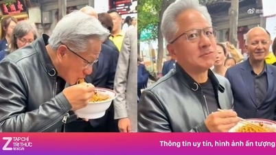 Restaurante de macarrão de rua chinês fatura uma fortuna graças à visita do CEO da Nvidia.