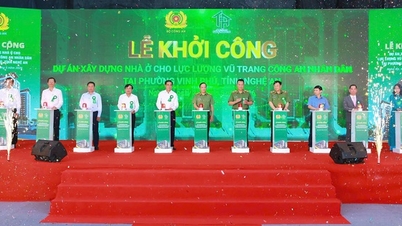 De bouw van een woningbouwproject voor politieagenten in Nghe An is van start gegaan.