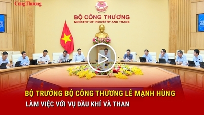 รัฐมนตรีว่าการกระทรวงอุตสาหกรรมและการค้า เลอ มานห์ ฮุง ทำงานร่วมกับกรมน้ำมัน ก๊าซ และถ่านหิน