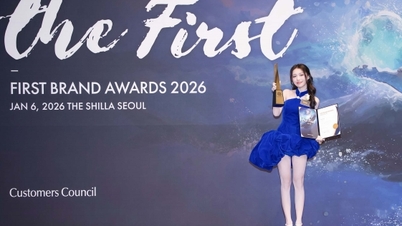 Han Sara, soprannominata "la bellissima ragazza", riceve il Korea First Brand Award 2026.