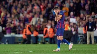 Øyeblikket da Lewandowski felte tårer, og dermed ble reisen hans på Camp Nou over.