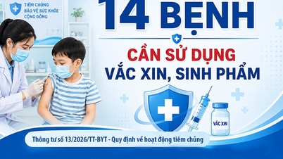 14 sykdommer som krever vaksiner og biologiske produkter.