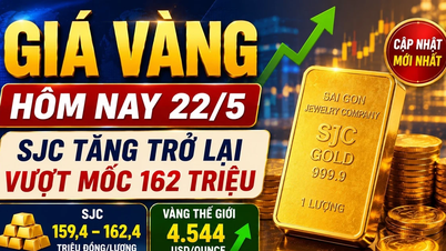 ລາຄາຄຳມື້ນີ້, ວັນທີ 22 ພຶດສະພາ: ຄຳ SJC ຟື້ນຕົວຄືນ, ລາຄາຄຳໂລກຍັງຄົງສູງ.