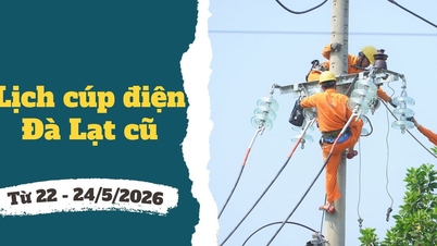 2026년 5월 22일부터 24일까지 람동(구 달랏) 지역 정전 일정: 종일 정전이 예상되는 지역 목록.