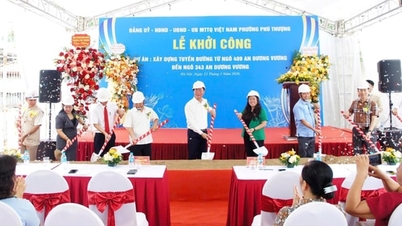 Le quartier de Phu Thuong entame la construction d'un projet routier reliant la ruelle 343 à la ruelle 409 An Duong Vuong.