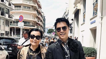 Konstnären Kieu Chinh bär en traditionell ao dai på filmfestivalen i Cannes 2026.