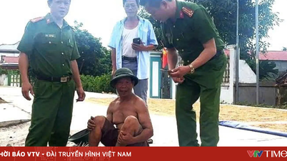 Cụ ông đi lạc nhiều giờ được Công an xã đưa về nhà an toàn