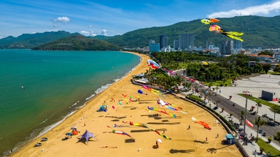 Gia Lai anordnar en drakefestival på stranden Quy Nhon.