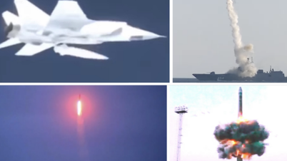 A Rússia lançou simultaneamente seis mísseis nucleares em um exercício militar de grande escala com Belarus.