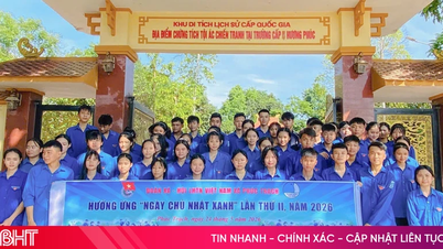 Die Jugendlichen von Ha Tinh beteiligten sich begeistert an der Initiative „Nationaler Grüner Sonntag“.