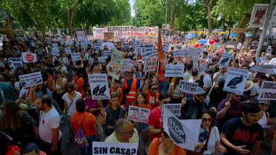 Des milliers de personnes ont manifesté en Espagne contre la hausse des prix de l'immobilier.