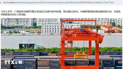 Vietnam a Čína otevřou další přeshraniční železniční logistickou trasu.