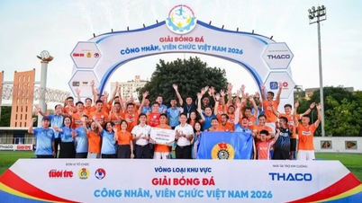The Vietnam Bank Union team won the 2026 Vietnam Workers and Employees Football Tournament in the northern region.