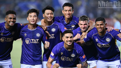 Hoang Hen shines, Hanoi defeats Nam Dinh to enter the Top 3.