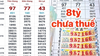 5월 25일 아침, 베트남 남부 복권에서 1등 당첨금 1표와 3개의 위로금이 당첨된 장소가 공개되었습니다.