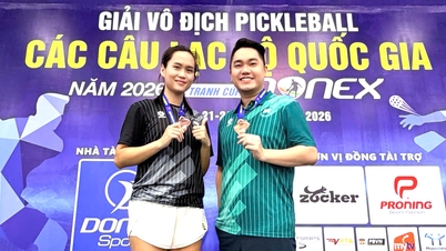 Trần Trọng Hưng - Vũ Ngọc Diễm của Đồng Nai giành huy chương đồng Giải vô địch Pickleball các câu lạc bộ quốc gia năm 2026