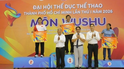 Xuan Hoa Ward wint de eerste plaats in het algemeen klassement van Wushu tijdens het Sportfestival van Ho Chi Minh-stad.