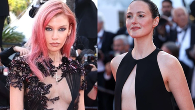 Átlátszó, feltűnő ruhák a cannes-i vörös szőnyegen az utolsó napon.