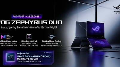 نگاهی دقیق‌تر به ROG Zephyrus Duo: یک لپ‌تاپ گیمینگ دو صفحه‌ای فوق‌العاده باکیفیت با قیمت ۲۰۰ میلیون دونگ ویتنامی.