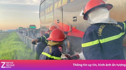 Egy 33 embert szállító hálókocsis busz kigyulladt az észak-déli gyorsforgalmi úton.