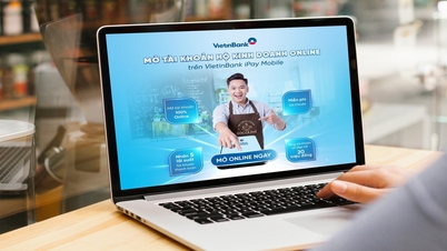 Abra uma conta comercial online no VietinBank iPay Mobile.