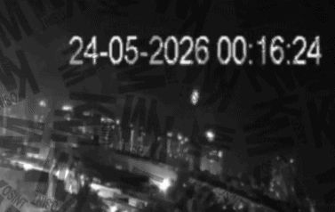 Bilderna visar vad som verkar vara en hypersonisk missil från Oreshnik som träffar Ukraina.