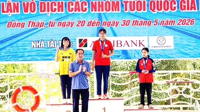 El joven nadador Nguyen Hong Le, de la provincia de Dong Nai, ganó la medalla de oro en el Campeonato Nacional de Natación por Categorías de Edad de 2026.