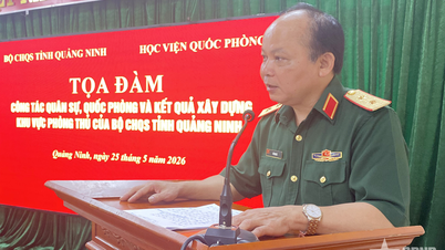 សិក្ខាសាលាស្តីពីការងារយោធា និងការពារជាតិក្នុងតំបន់ និងលទ្ធផលនៃការកសាងតំបន់ការពារជាតិនៅខេត្តក្វាងនិញ។