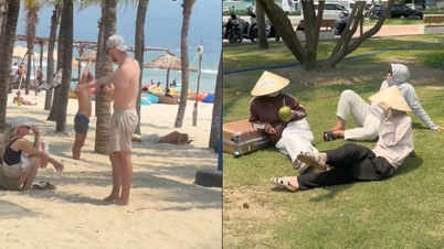 ビーチで欧米人とベトナム人観光客を比較した動画がネットユーザーの間で爆笑を巻き起こしている。