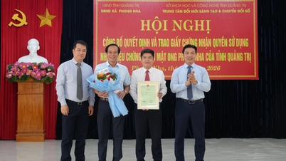 Anuncio y aceptación del certificado de protección de la marca registrada 'Phong Nha Honey'.