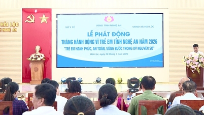 Nghe An, 2026 yılında Çocuklar İçin Eylem Ayı'nı başlatıyor.