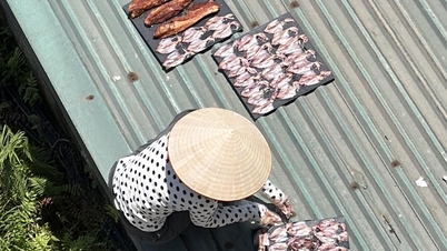 ດ້ວຍແດດທີ່ຮ້ອນແຮງຢູ່ຮ່າໂນ້ຍ, ຜູ້ຍິງຈຶ່ງໄດ້ໃຊ້ປະໂຫຍດຈາກຄວາມຮ້ອນເພື່ອເຮັດຊີ້ນຕາກແດດທີ່ແຊບຊ້ອຍ.