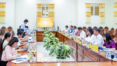 A Academia Política Nacional Ho Chi Minh inspeciona o trabalho de compilação da história do Partido na comuna de Phan Ngoc Hien.