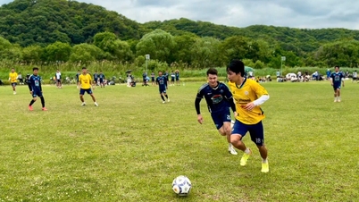 Het amateurvoetbaltoernooi van de Vietnamese gemeenschap in Hiroshima is in volle gang.