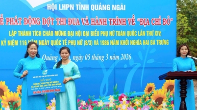 Quang Ngai: Rozdávání vzorů na uvítanou 14. Národního kongresu žen